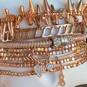 EUC Stella & Dot bracelet with BCBG & other brands mixed Rose gold